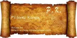 Pilnay Kinga névjegykártya